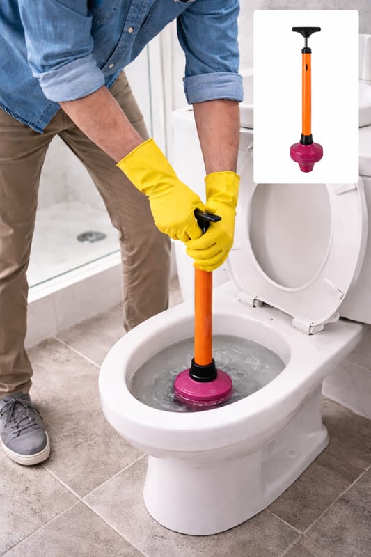 Destapador de inodoro a presión