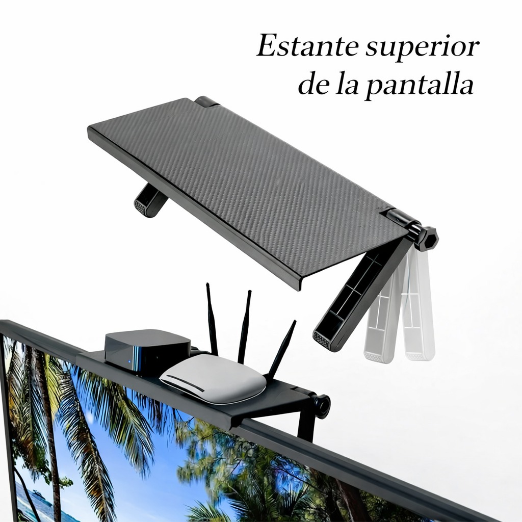 Estante para parte superior de pantalla